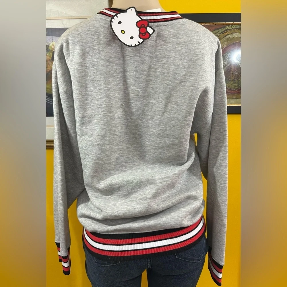Hello Kitty‎ Women’s Grey Long Sleeve Crew Neck Sweatshirt - Picture 5 of 13